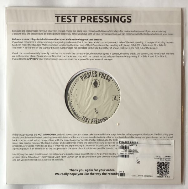 Cedric Noel - Hang Time (Test Pressing)